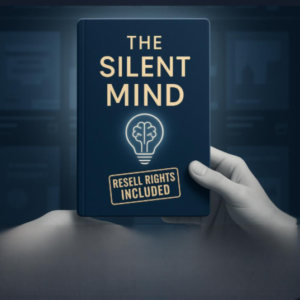 hand is holding a book the silent Mind